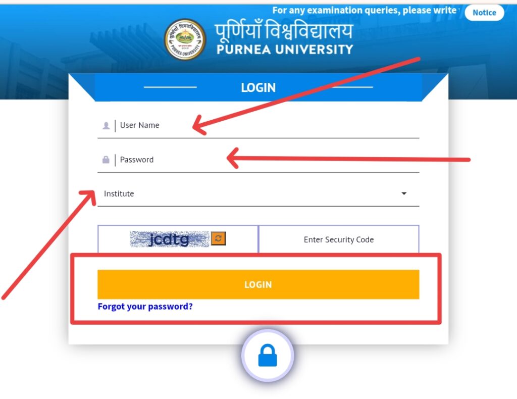 Purnea University PG  Semester 1 Admit Card Download